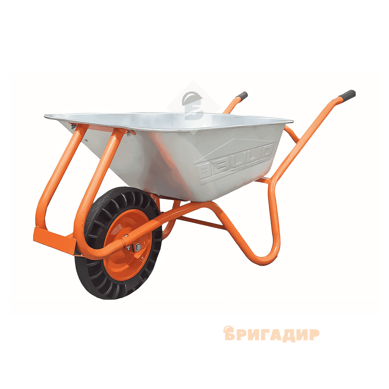 Тачка 1-о колесна d400мм 100л 180кг оцин (буд проф) ПОЛІУРЕТАН КОЛЕСО 4,00-8 ORANGE TM BULID 50426