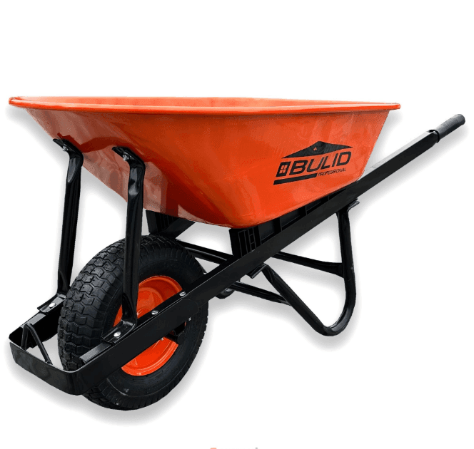 Тачка 1-о колесна d400мм 120л 240кг оцин(буд. проф)ПНЕВМО КОЛЕСО 6.50-8 ORANGE/BLACK STRONG TM BULID 504248