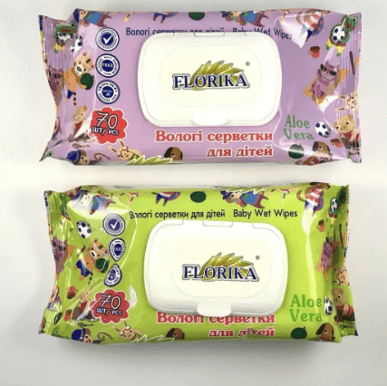 Волога серветка 75шт FLORIKA