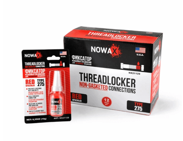 Фіксатор різьби для нерозбірних зєднань, червоний  NX21129