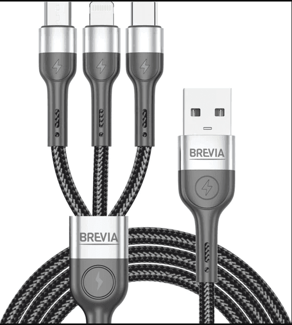 59120  BUL MCC1 Кабель BREVIA 3В1  Lightning+Micro+Type C 3A 30W 1.2m black box