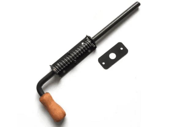 Засув пружина 12 з ручкою 400 без зворотньої планки чорна 109930