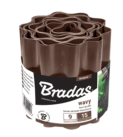 072807 бордюр садовий Bradas OBFG 0915 хвилястий 15см х 9м коричневий