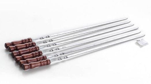 960206 Сила шампур з дерев"яною ручкою лакованою, з нержавіючої сталі 730*12*3мм