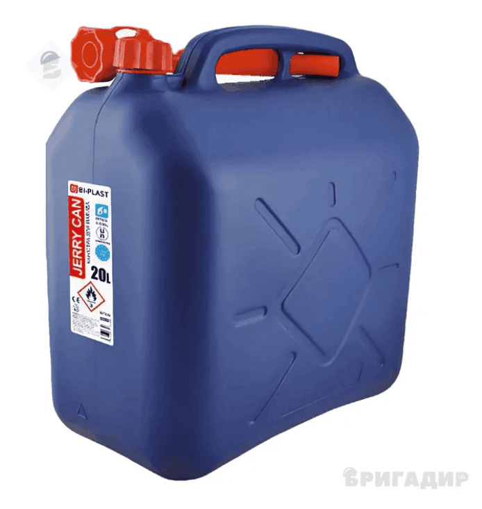 Каністра BI-Plasn пластикова HDPE  для палива 20л з лійкою BP-320