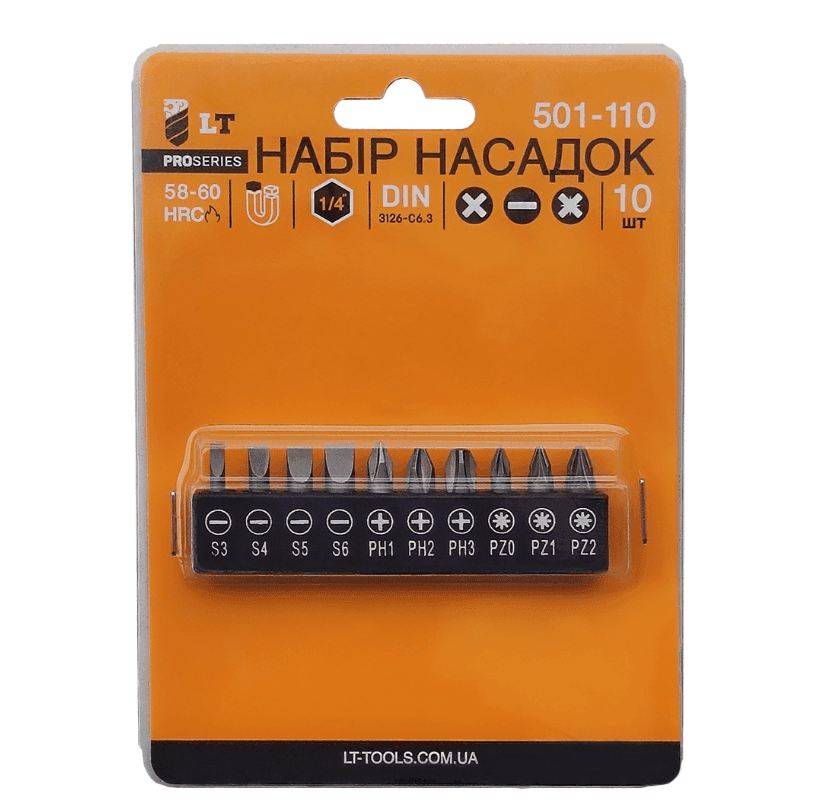 Набір біт LT/Maxidrill 501-110 25мм 10шт