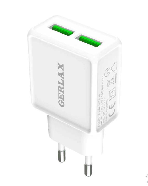 Мережевий зарядний пристрій GERLAX GA-08 2USB