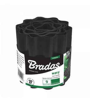 072813  бордюр садовий Bradas OBFG 0920 хвилястий 20см х 9м чорний
