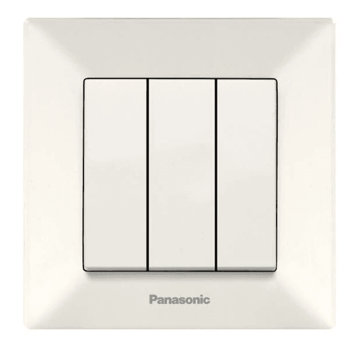 Вимикач  3кл. Panasonic Arkedia Slim, крем