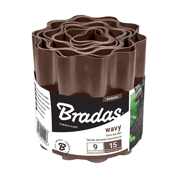 072806 бордюр садовий Bradas OBFG 0910 хвилястий 10см х 9м коричневий