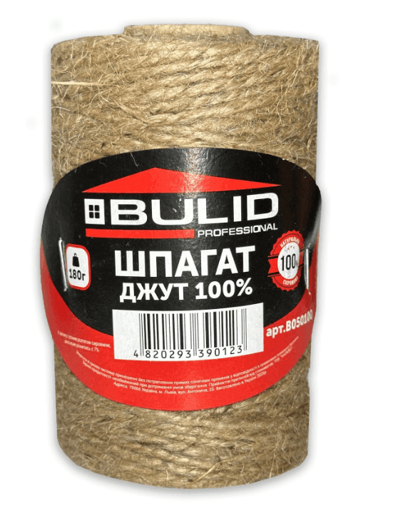 Шпагат (джут 100%) 180гТМ "BULID" 050100