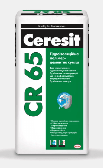 CR 65 25кг гідроізоляційна суміш жорстка