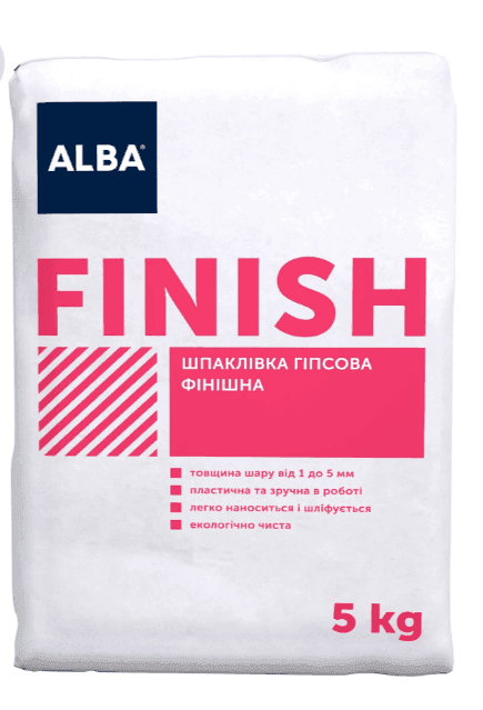 Альба FINISH шпаклівка гіпсова фінішна 5кг