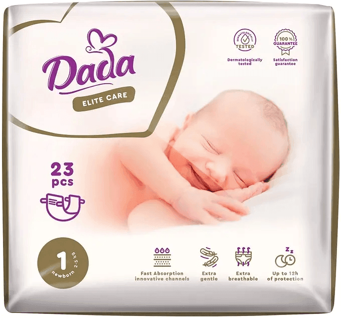 Підгузники дитячі DADA ELITE CARE (2-5кг) 23 шт