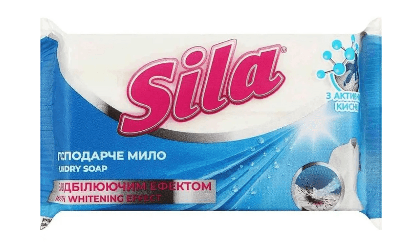 Sila Мило господарче тверде для прання з відбілюючим ефектом 100г біле
