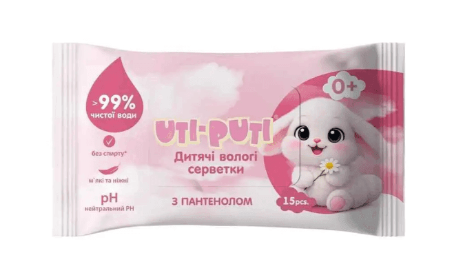 УТІ-ПУТІ Дитячі вологі серветки з алантоїном