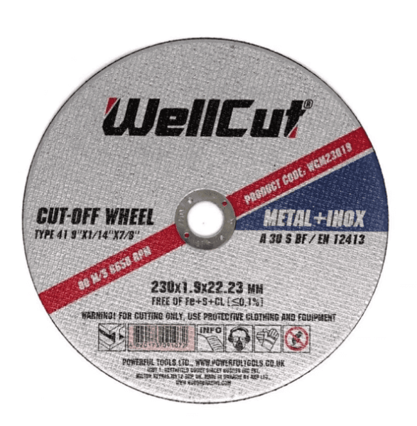 Круг відрізний WellCut для металу 230х1,9х22,23 (WCM23019)