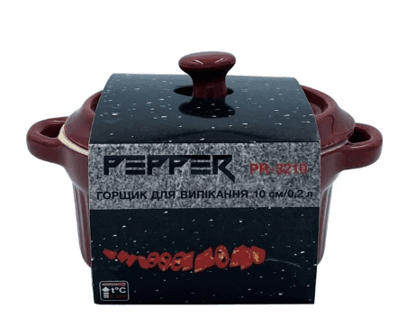 ГОРЩИК ДЛЯ ВИПІКАННЯ з кришкою PEPPER, 10 см, 0,2 л 102863