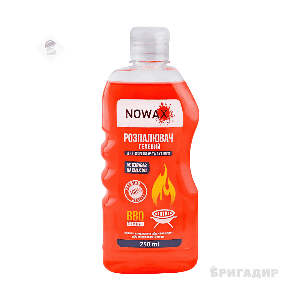 Розпалювач гелевий для деревени та вугілля NOWAX гелевий 250 мл NX25240
