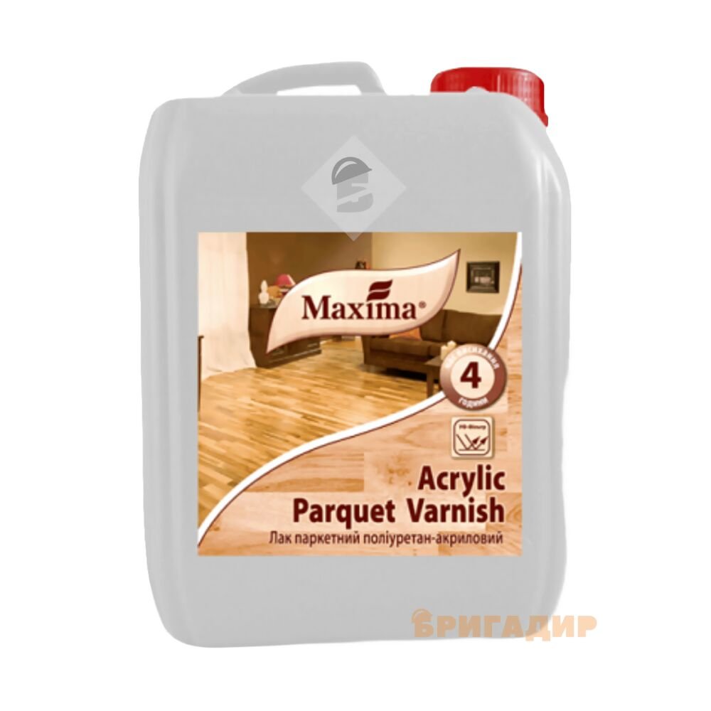 Лак паркетний поліуретан-акриловий Acrylic parquet varnish Maxima 5л