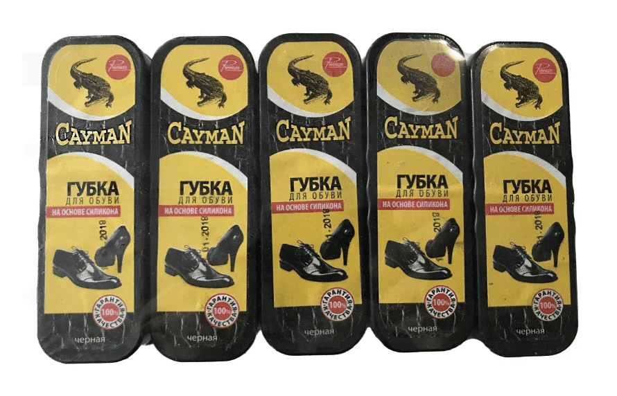 Губка для взуття Cayman 10 шт чорна , безколірний