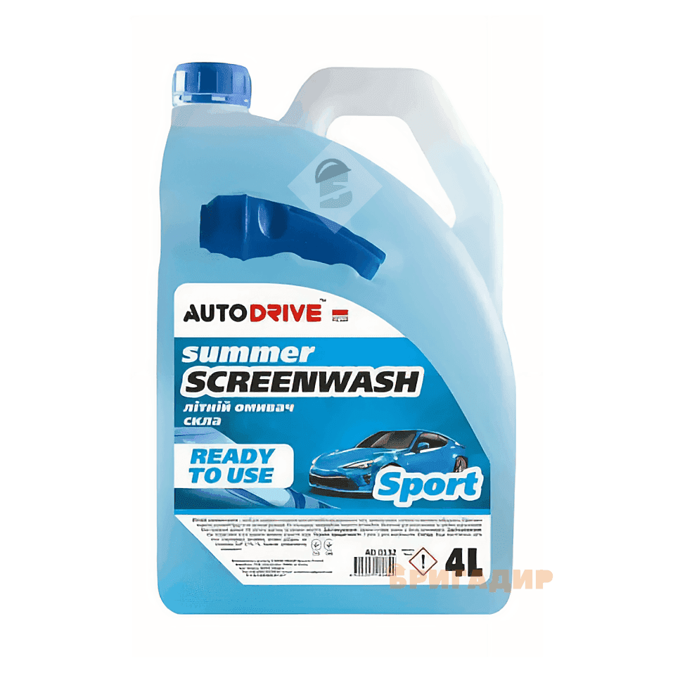 ОМИВАЧ СКЛА ЛІТНІЙ AUTO DRIVE SUMMER SCREEN WASH SPORT HDPE 4л AD0132