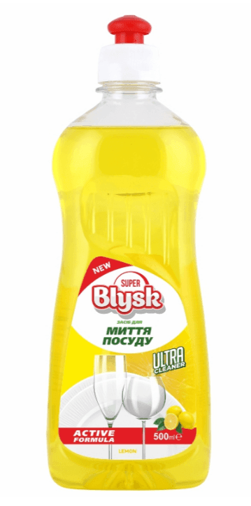 Засіб для миття посуду Super Blysk лимон, ТМ Blysk 500ml