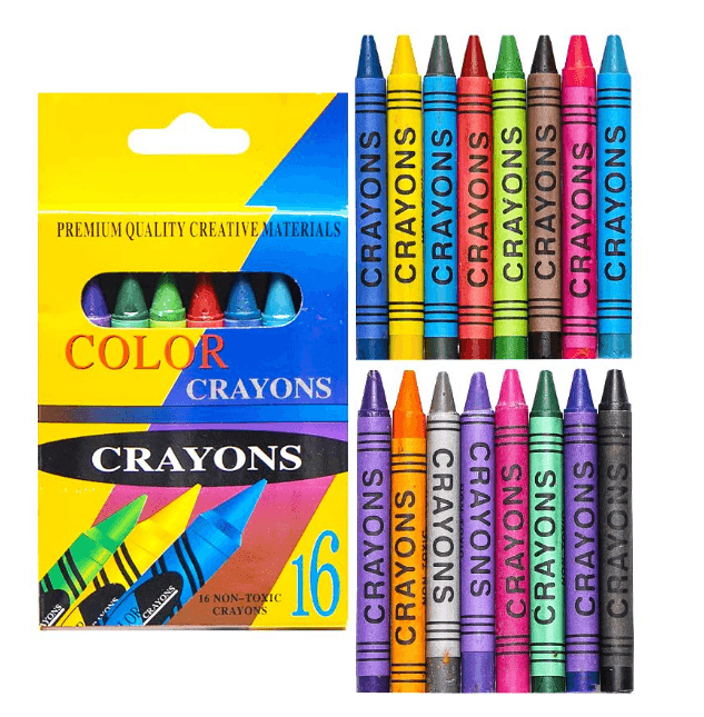 Воскові олівці 16 кольорів CRAYONS 2016A 112588