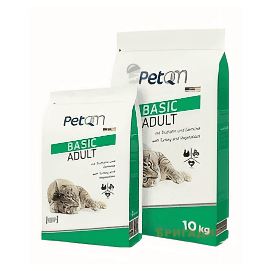 PetQm Cats Turkey & Vegetables 10 kg сухий корм для  котів з індичкою та овочами