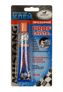 Контактний клей ТМ Мустанг Prof Crystal 30мл