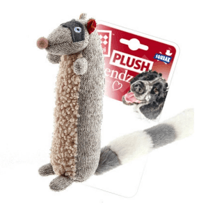 75310 Іграшка для собак Єнот з пищалкою GiGwi Plush, текстиль, 17 см