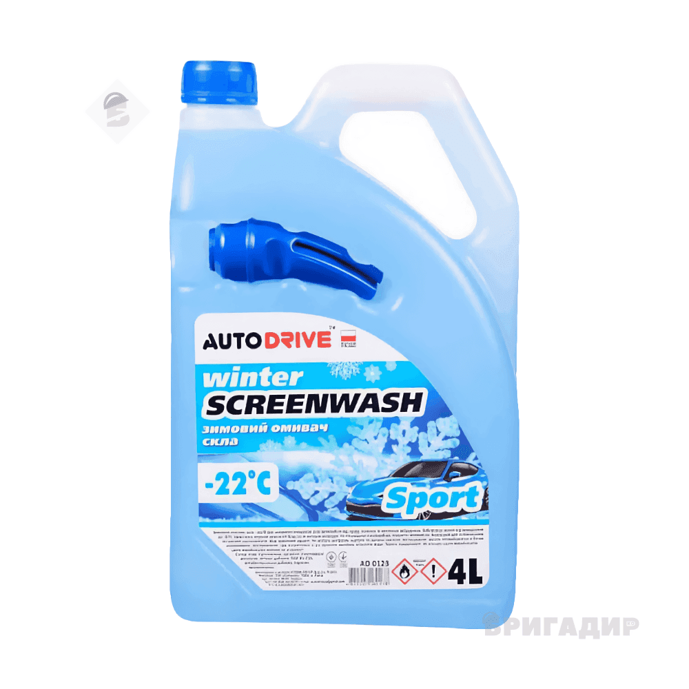 Омивач скла зимовий, Auto Drive Winter Screenwash "Sport"-22C, 4Л.