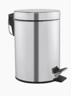 Пластик Відро з педаллю  5л, нержавіюча сталь SmartSteel TRL0602-5L