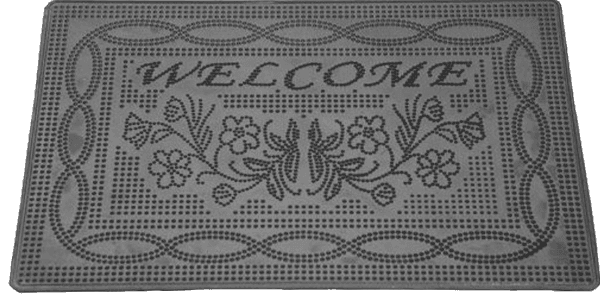 Пластик Килимок гумовий "Welcome-3" 40*59. RMP05-4059-RO