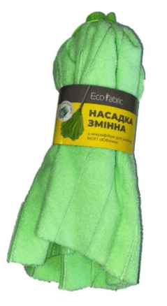 Пластик Насадка змінна з мікрофібри для швабри МОП "Юбочка" (120г) зелена EF-0120-UG