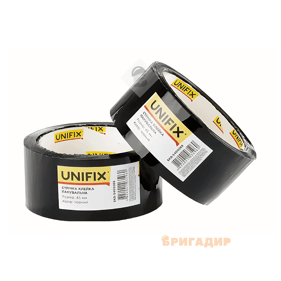 Скотч пакувальний UNIFIX чорний 45мм*200м (6/72шт.) (арт.SKB-5400266) SKB-5400266