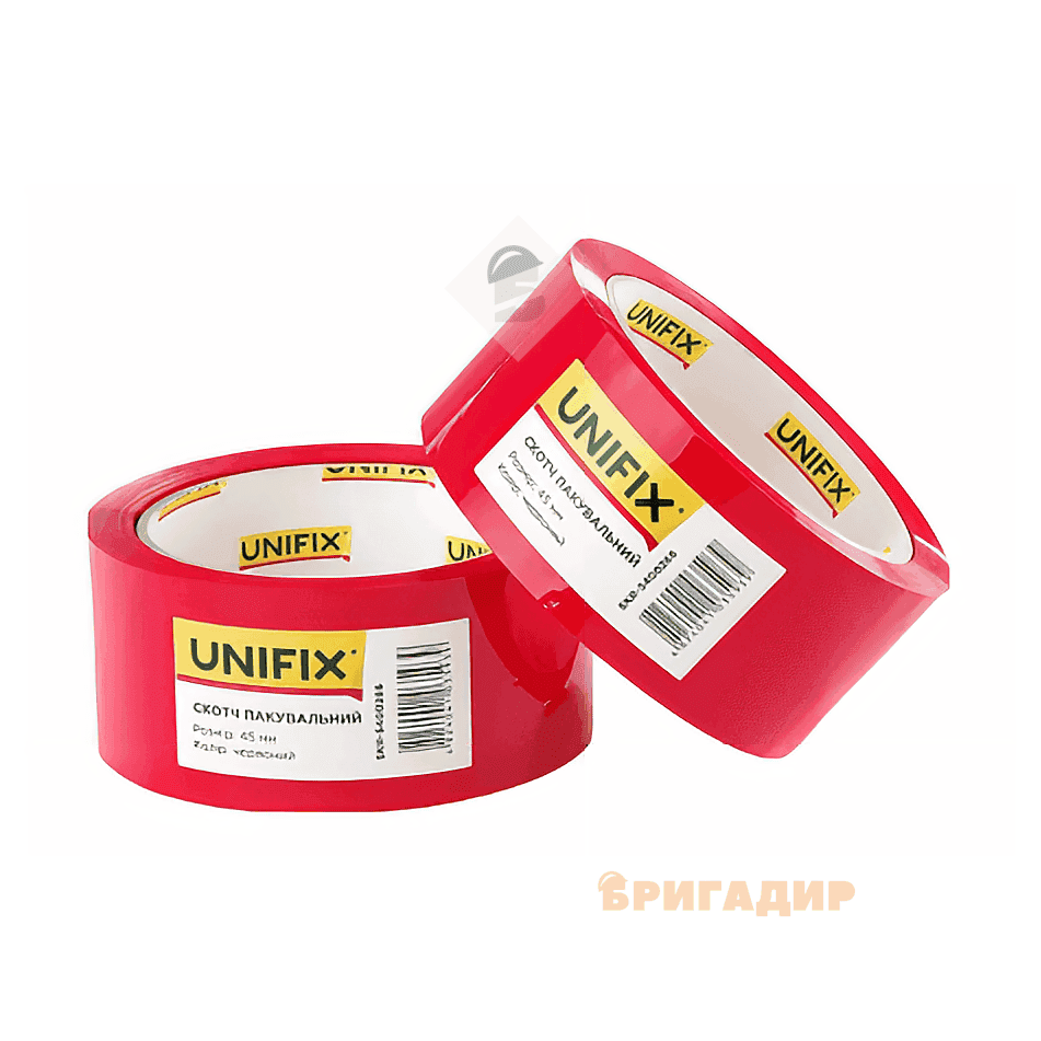 Скотч пакувальний UNIFIX червоний 45мм*200м (6/72шт.) (арт.SKR-5400266) SKR-5400266