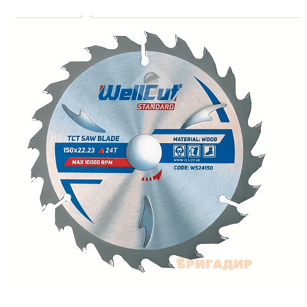 Пильний диск WellCut Standard 150*22.23 24Т (арт.WS24150) WS24150