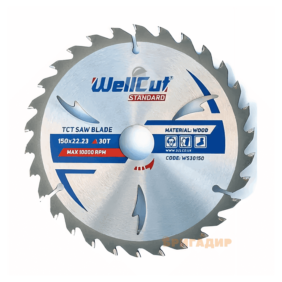 Пильний диск WellCut Standard 150*22.23*30Т (арт.WS30150) WS30150