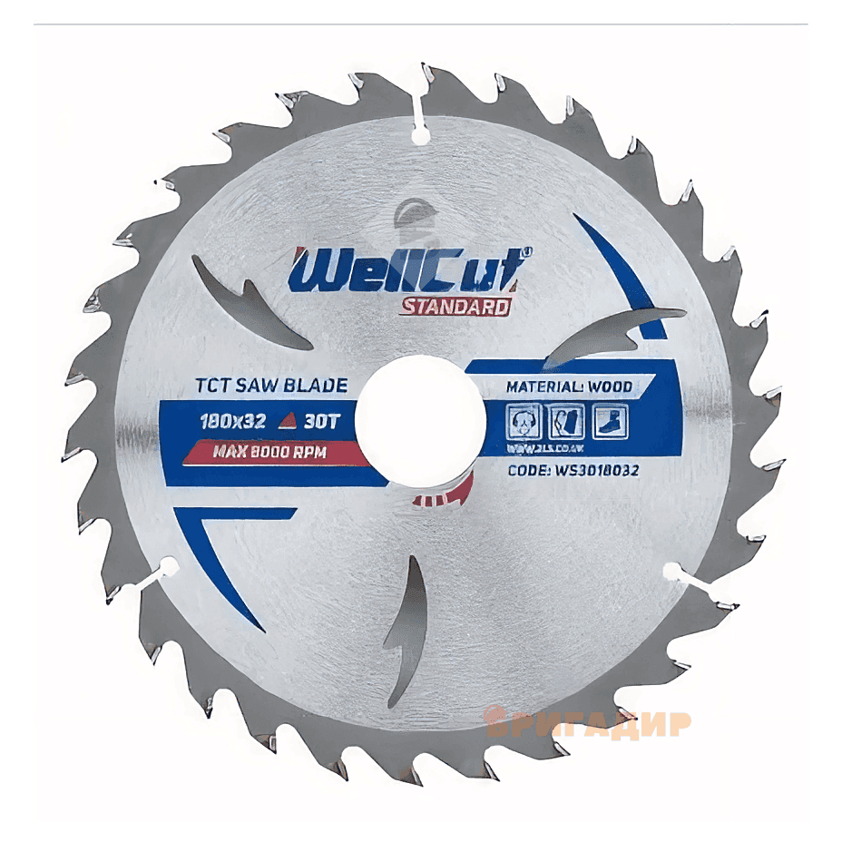 Пильний диск WellCut Standard 180*32 30T (арт.WS3018032) WS3018032