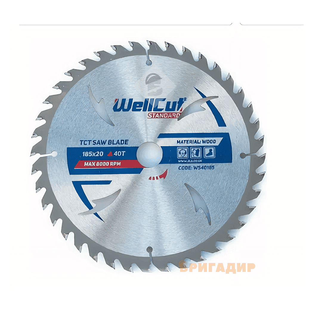 Пильний диск WellCut Standard 185*20*40Т (арт.WS40185) WS40185