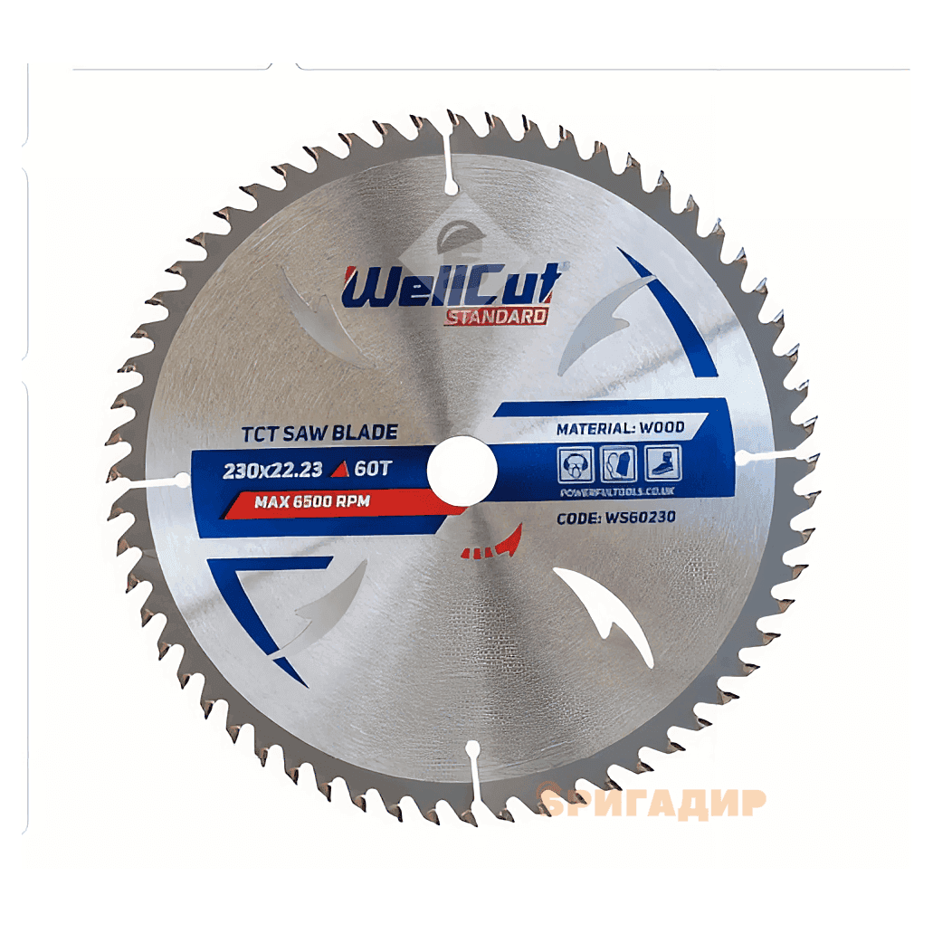 Пильний диск WellCut Standard 230*22,23*60Т (арт.WS60230) WS60230