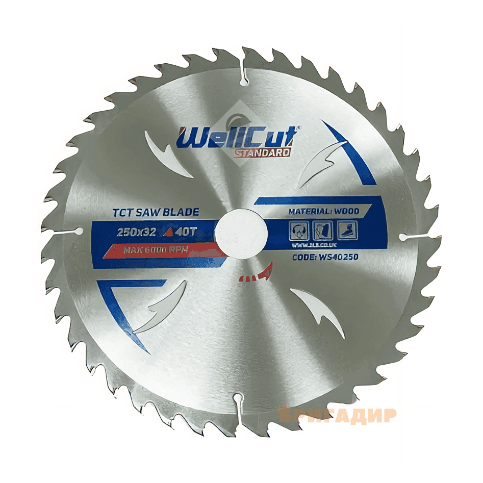 Пильний диск WellCut Standard 250*32*40Т (арт.WS40250) WS40250