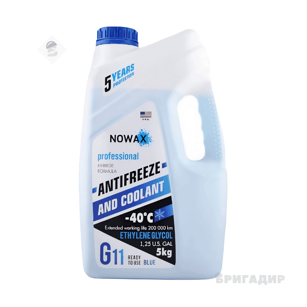 Антифриз NOWAX BLUE(голубий),G11/(5kg),