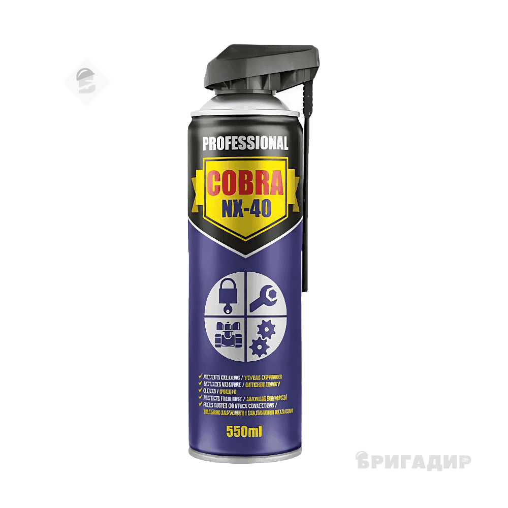 Спрей багатофункціональний, MULTIFUNCTIONAL LUBRICANT PROFESSIONAL COBRA NX-40,550ml (24шт) NX55100