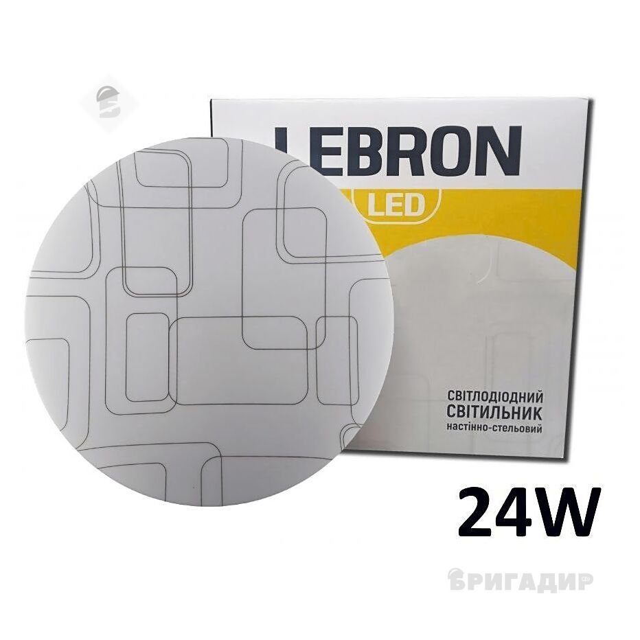 LED св-к LEBRON L-CL-GRAFIT, 24W, 4100K, 1680Lm, O310mm 15-23-76