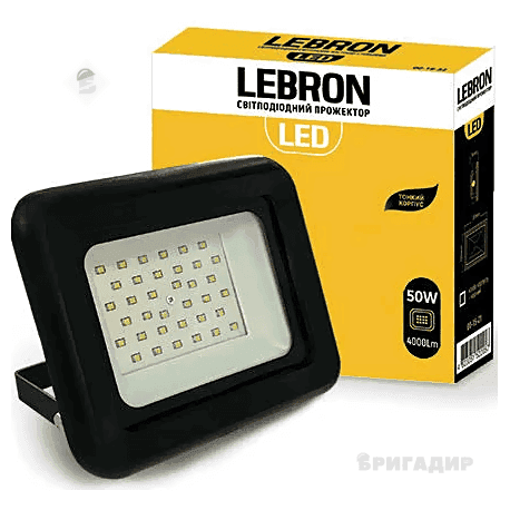 LED прожектор LEBRON L-LF, 50W,  6200K, 4500Lm, 230V 17-08-51