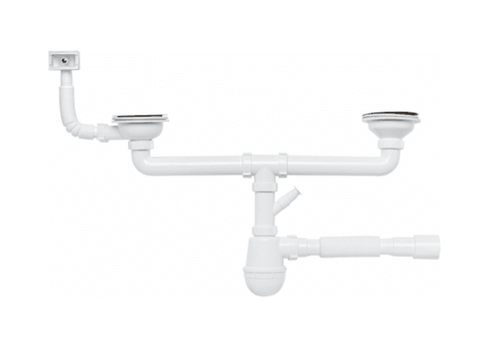 Кр1 SM45720343 Кронопласт К3516 Сифон 2-на мийка 3"1/2 з вих.пр.маш.і прямокутним переливом