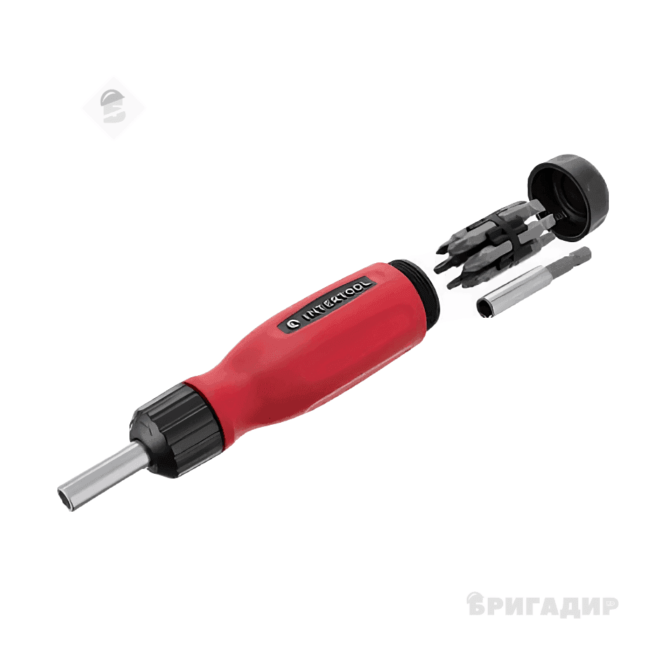 Викрутка реверсивна з комплектом насадок 12од VT-1003 INTERTOOL VT-1003