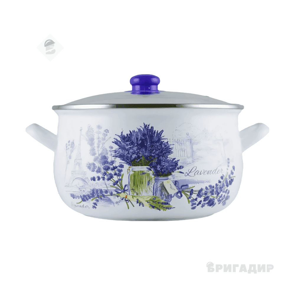 Посуд Каструля TM GUSTO Лаванда 20 см, 4,0 л 96030